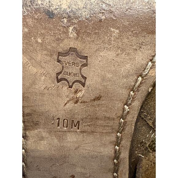 Donald Pliner Distressed Brown Leather Mid-Calf Boots Side Zip Women’s 10M - Picture 3 of 12